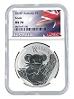 2026 Australia 1oz Silver Koala NGC MS70 - Flag Label